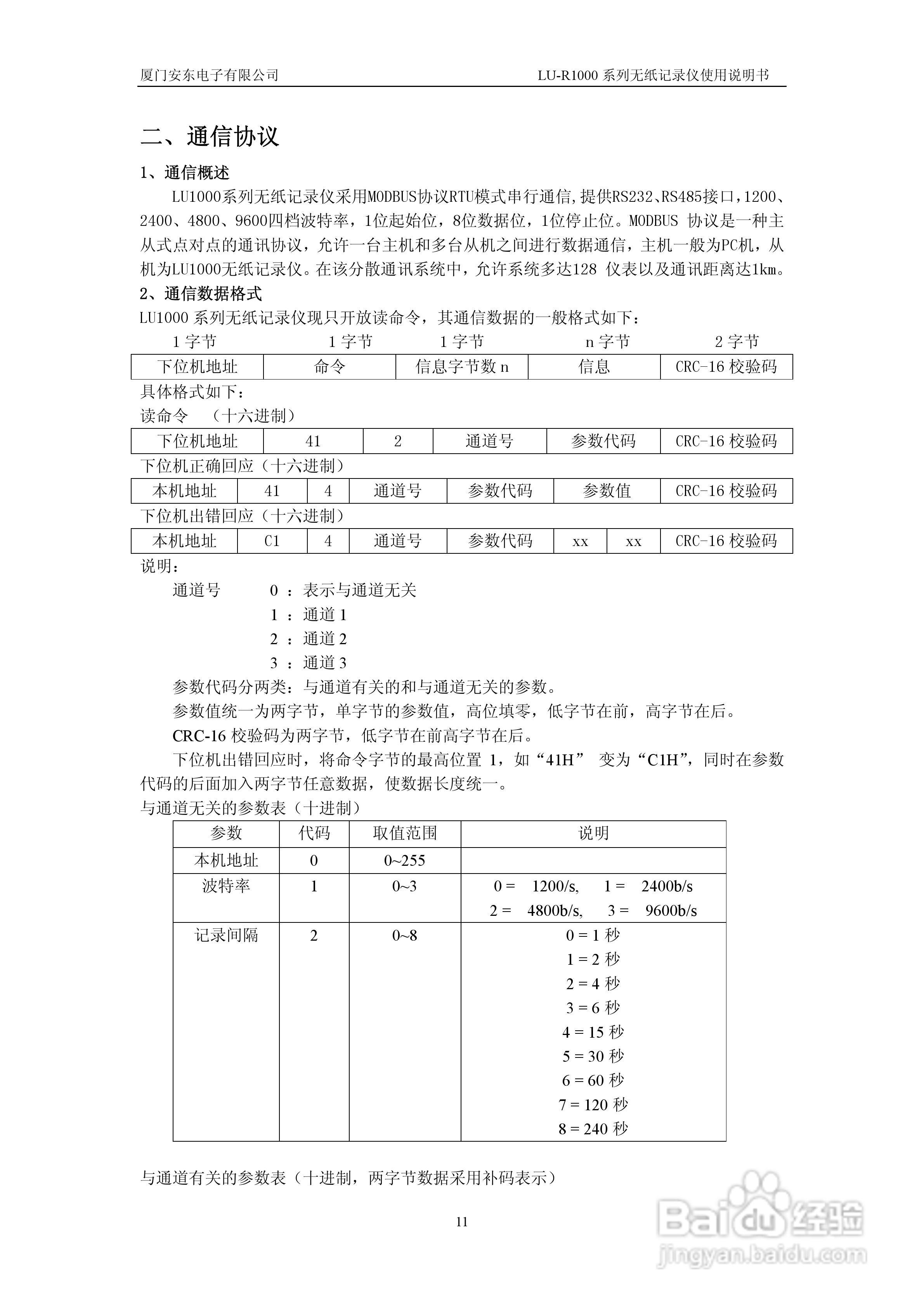 LU-R1000无纸记录仪说明书:[2]