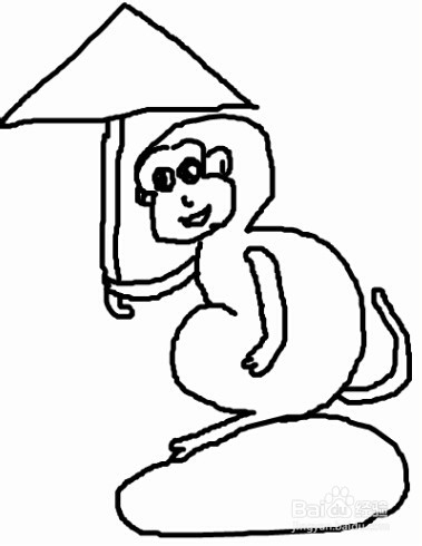 如何一分钟3变小猴子(儿童数字创意画)