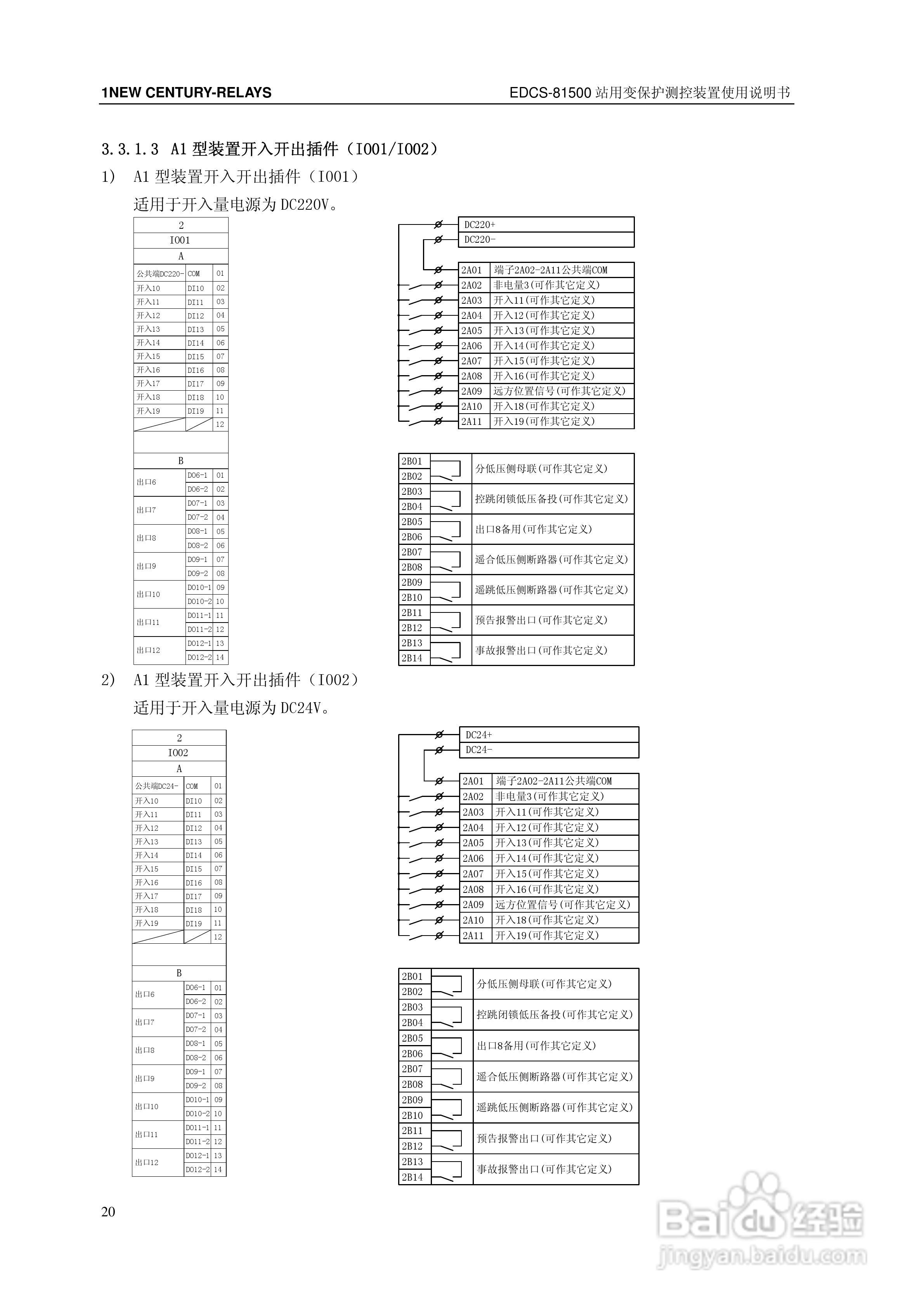 新世纪EDCS-81503站用变保护测控装置说明书:[3]