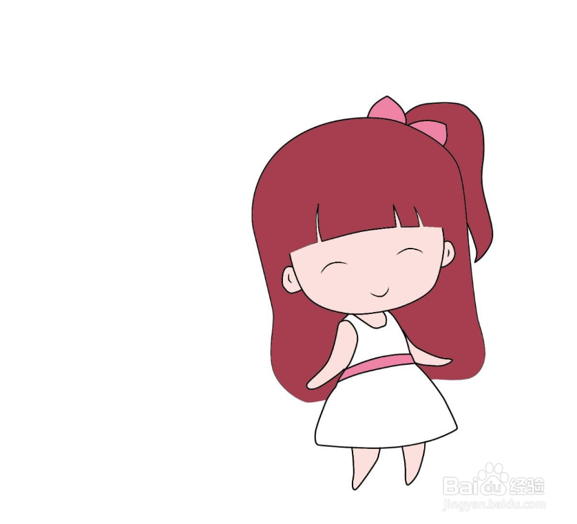 简笔画小女孩