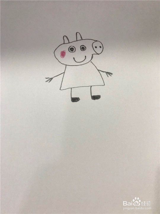 小猪佩奇的简笔画画法