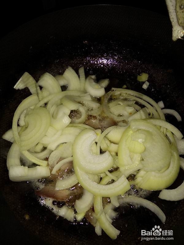 腊肉韭菜炒洋葱