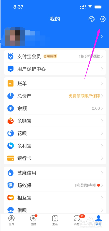 支付宝APP怎么开启长辈版