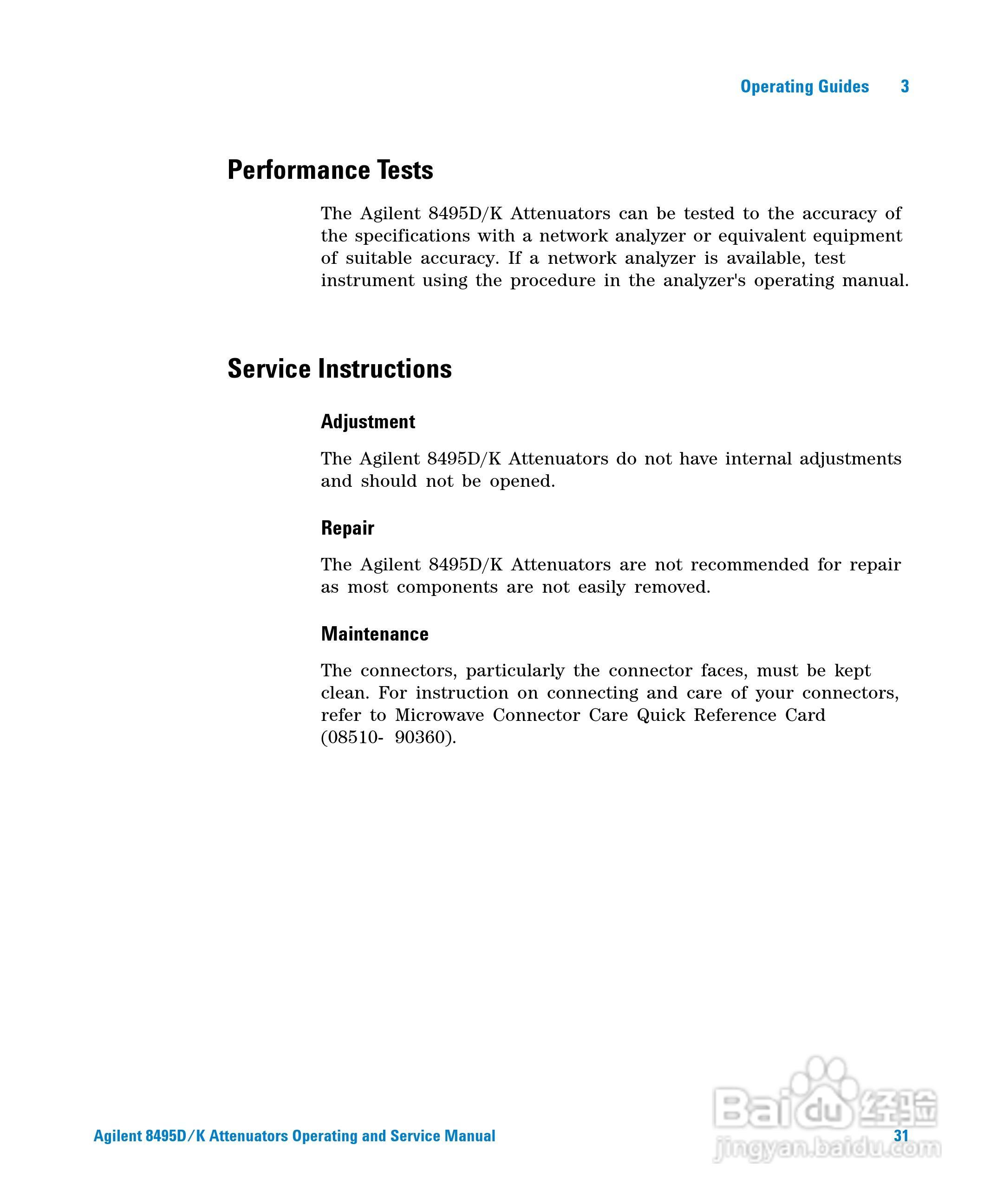 8495D手动步进衰减器使用手册:[4]