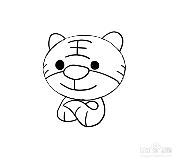 小老虎的简笔画(3)