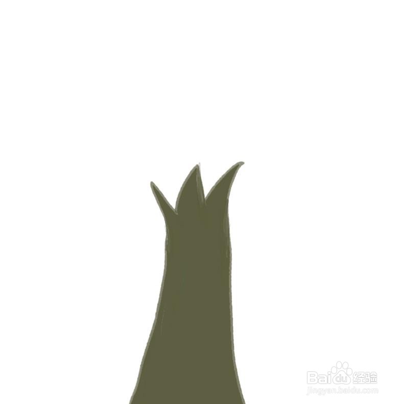 sketchbook怎么画一棵绿色的树