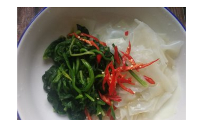 菠菜拌粉皮的做法
