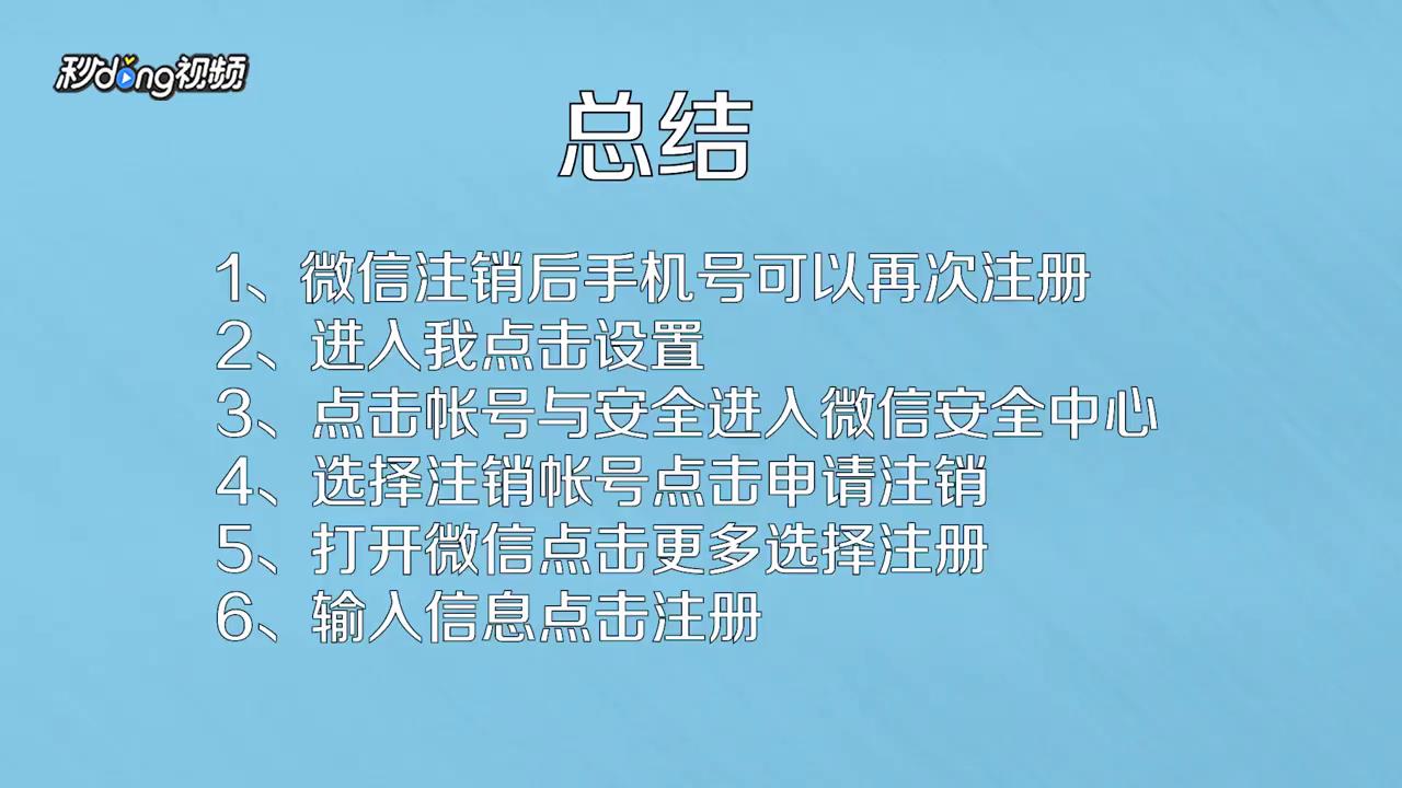 微信注销后手机号是否能注册