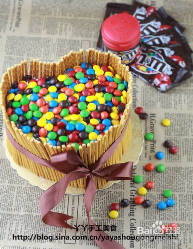 彩虹！各种彩虹——彩虹内心MM豆心形蛋糕