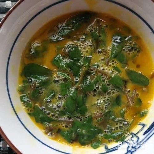 马齿苋炒鸡蛋