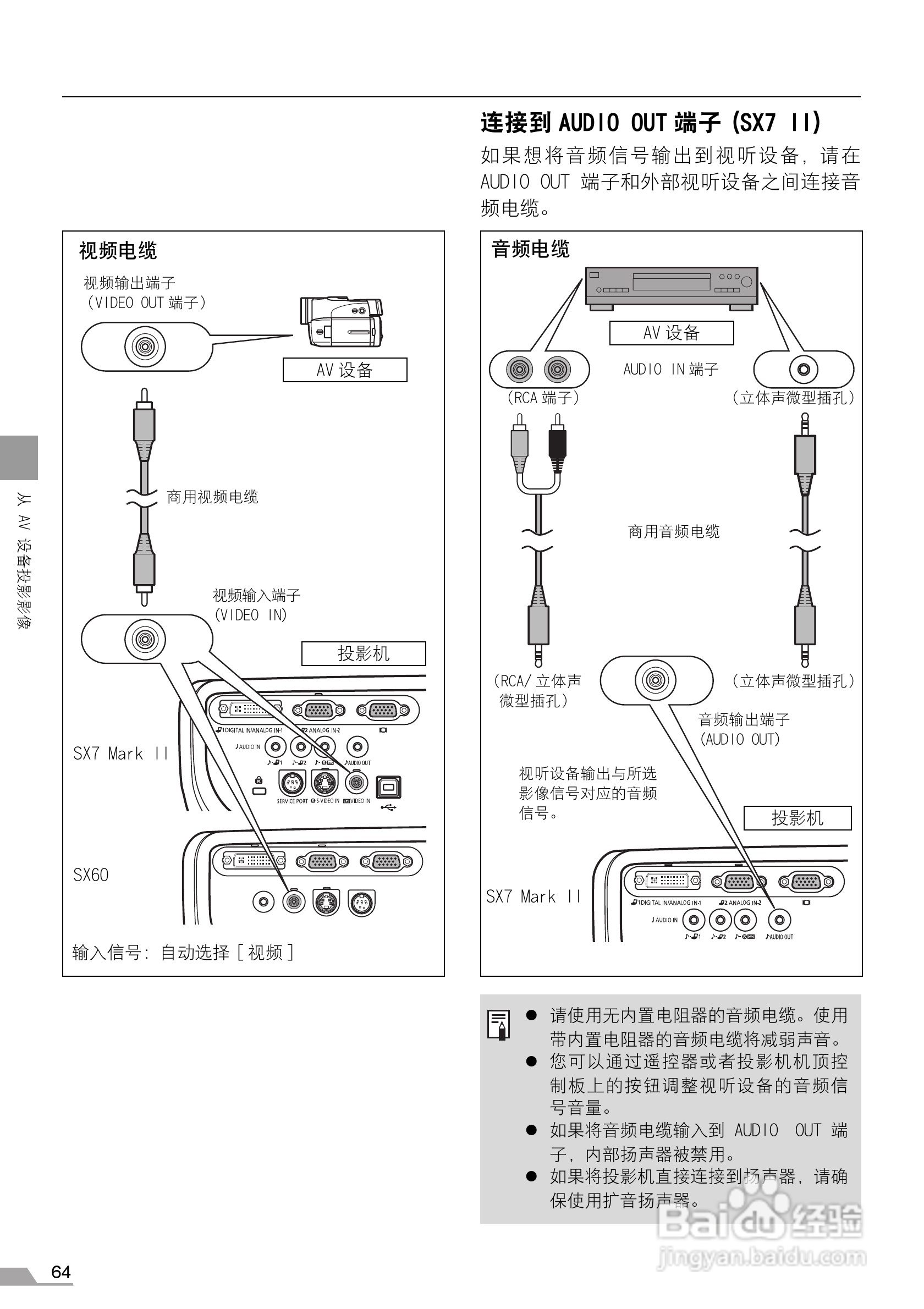 佳能电子投影仪SX7MarKll SX60使用说明书:[7]