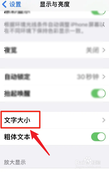 苹果手机的字体大小如何自定义