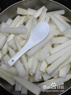 食补养生糖醋白萝卜的做法