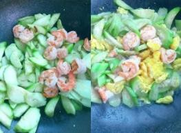 妈妈牌丝瓜虾仁炒鸡蛋