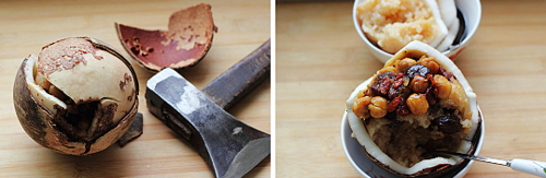 海南正宗美味椰子八宝饭VS椰奶【做法】