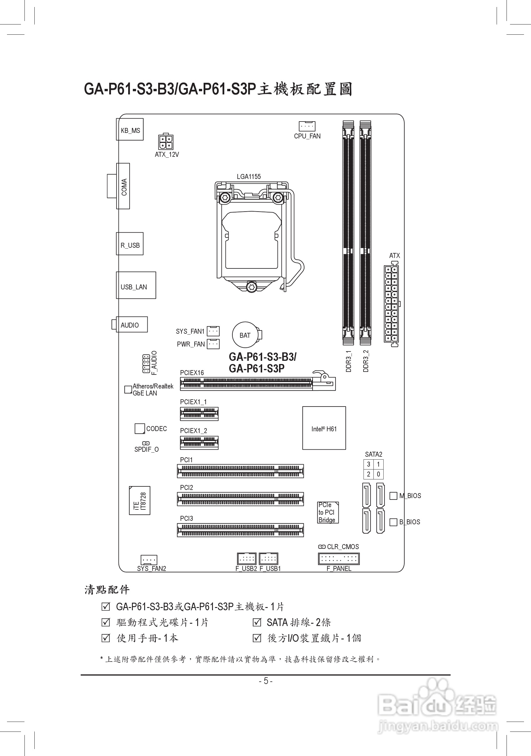 技嘉GA-P61-S3P主板使用手冊:[1]