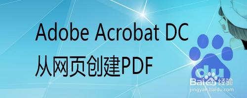 Adobe Acrobat DC从网页创建PDF