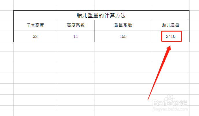 胎儿重量的计算方法
