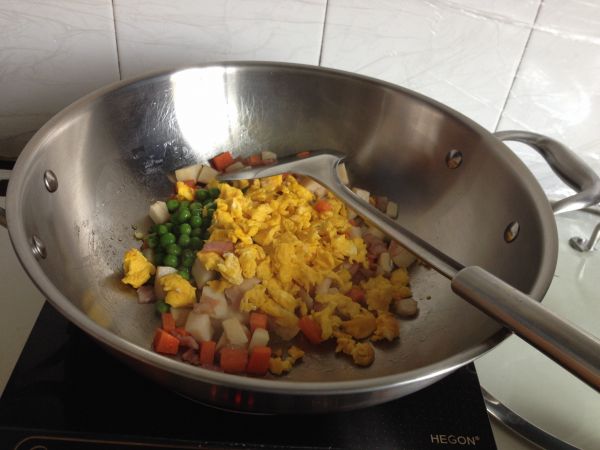 杏鲍菇培根蛋炒饭