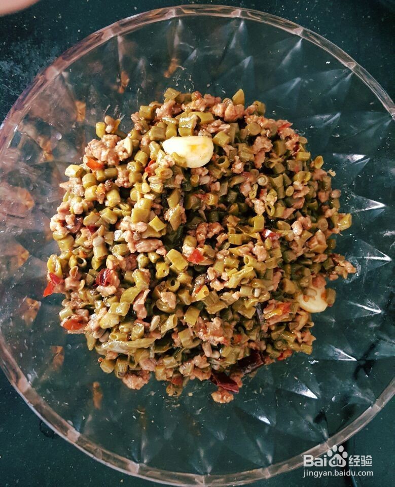川味酸豇豆牛肉末下饭菜