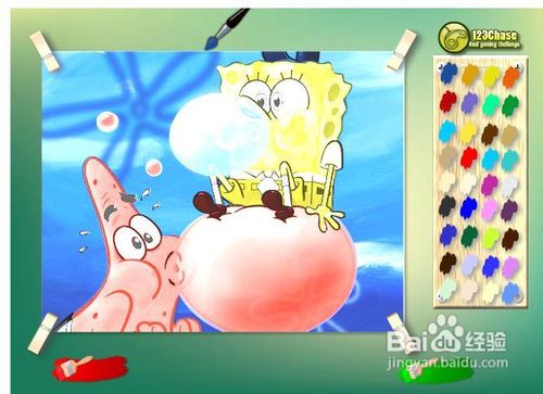 海绵宝宝吹泡泡小游戏怎么玩
