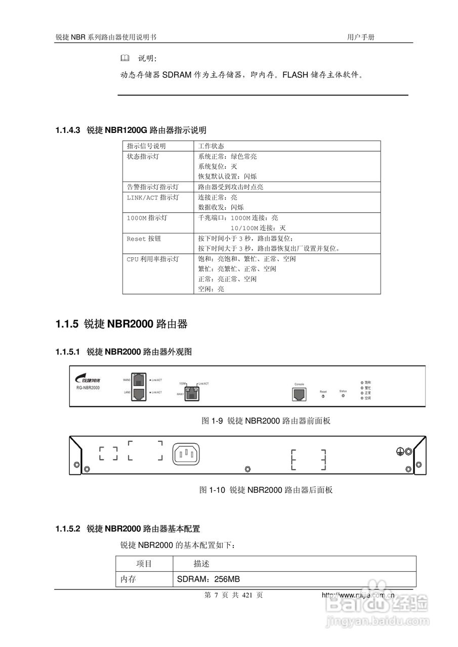 锐捷NBR3000路由器用户手册:[2]