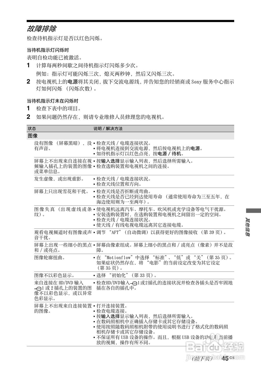 索尼KDL-40Z4500液晶彩电使用说明书:[5]