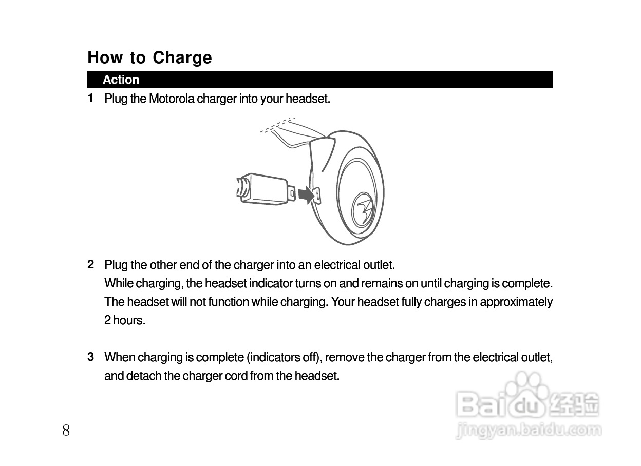 摩托罗拉HT820蓝牙耳机使用说明书:[2]