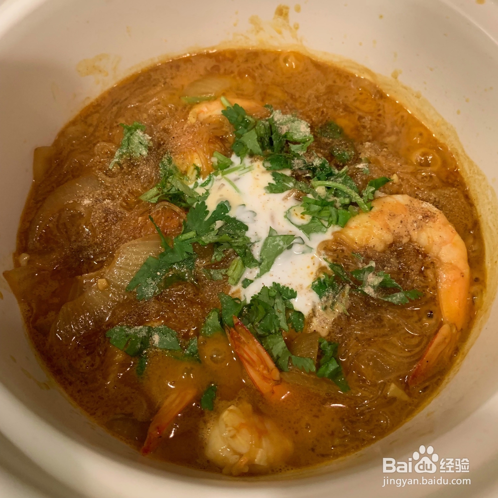 怎么简单的做咖喱鲜虾粉丝煲?
