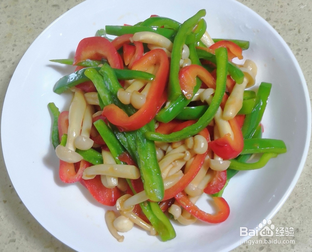 瘦身美食双椒白玉菇的做法