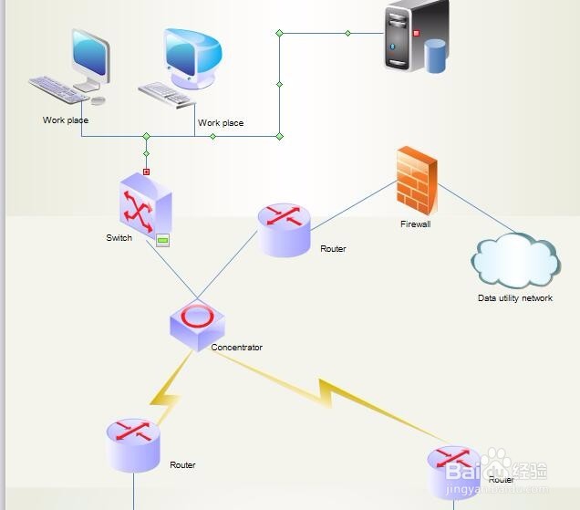 亿图如何绘制网络通讯结构图