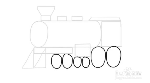 如何绘制老式蒸汽机火车头