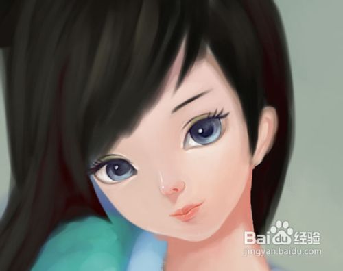 PS鼠绘清纯可爱的古装卡通小女孩