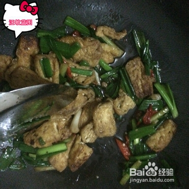 家常菜：[6]煎豆腐或豆腐干炒大蒜辣椒怎么做