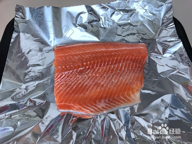 香草料烤三文鱼