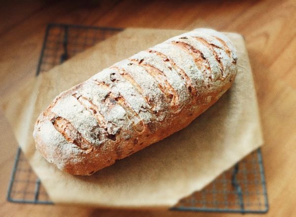 燕麦杏仁蔓越莓软欧