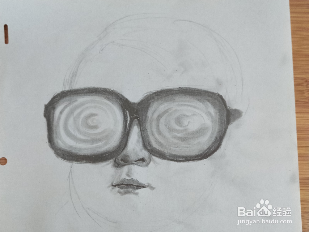 怎么画关于预防近视的素描画