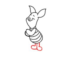 简笔画--如何画Disney维尼熊中的piglet