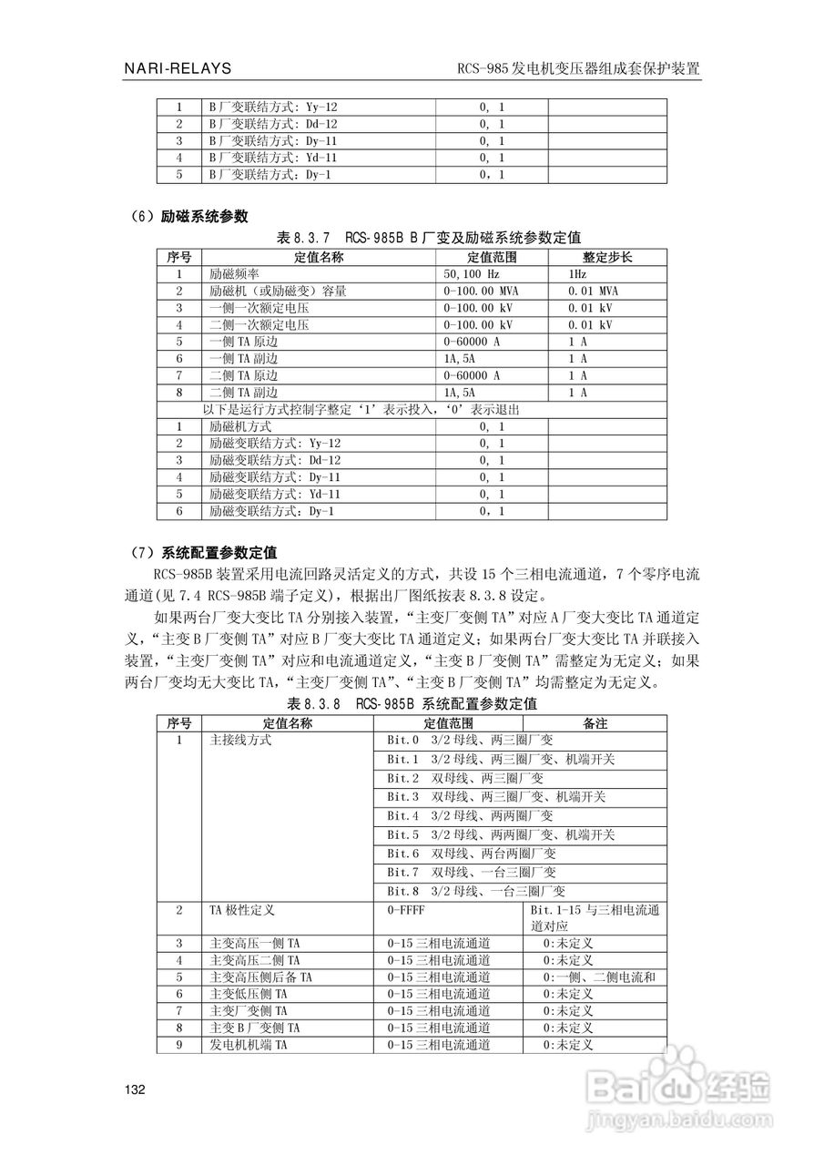 南瑞RCS-985G发电机变压器成套保护装置技术说明书:[14]