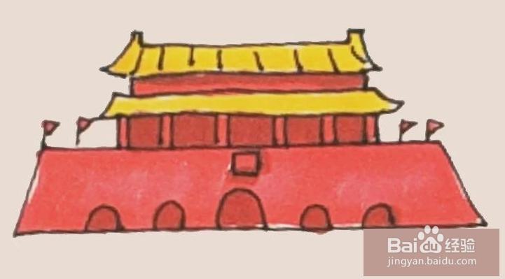 天安门简笔画