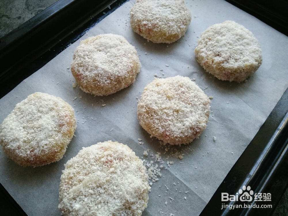 简单做雪花流心芝士饼