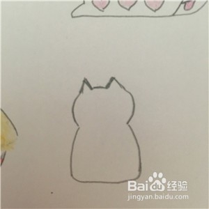 怎么画一只波浪条纹小猫