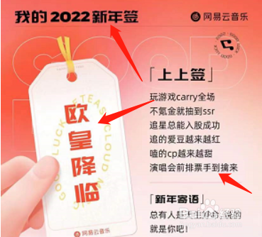 网易云音乐新年签在哪抽