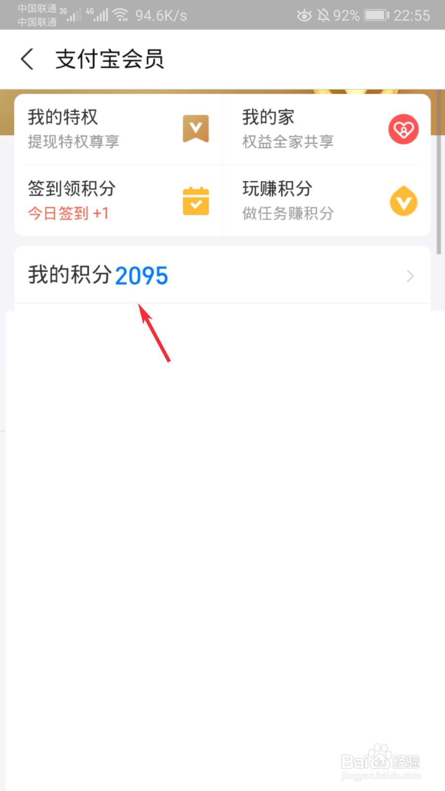 支付宝怎么查看积分明细