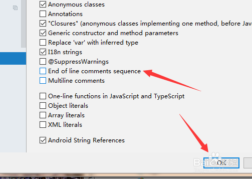 IntelliJ IDEA怎么关闭行末注释序列
