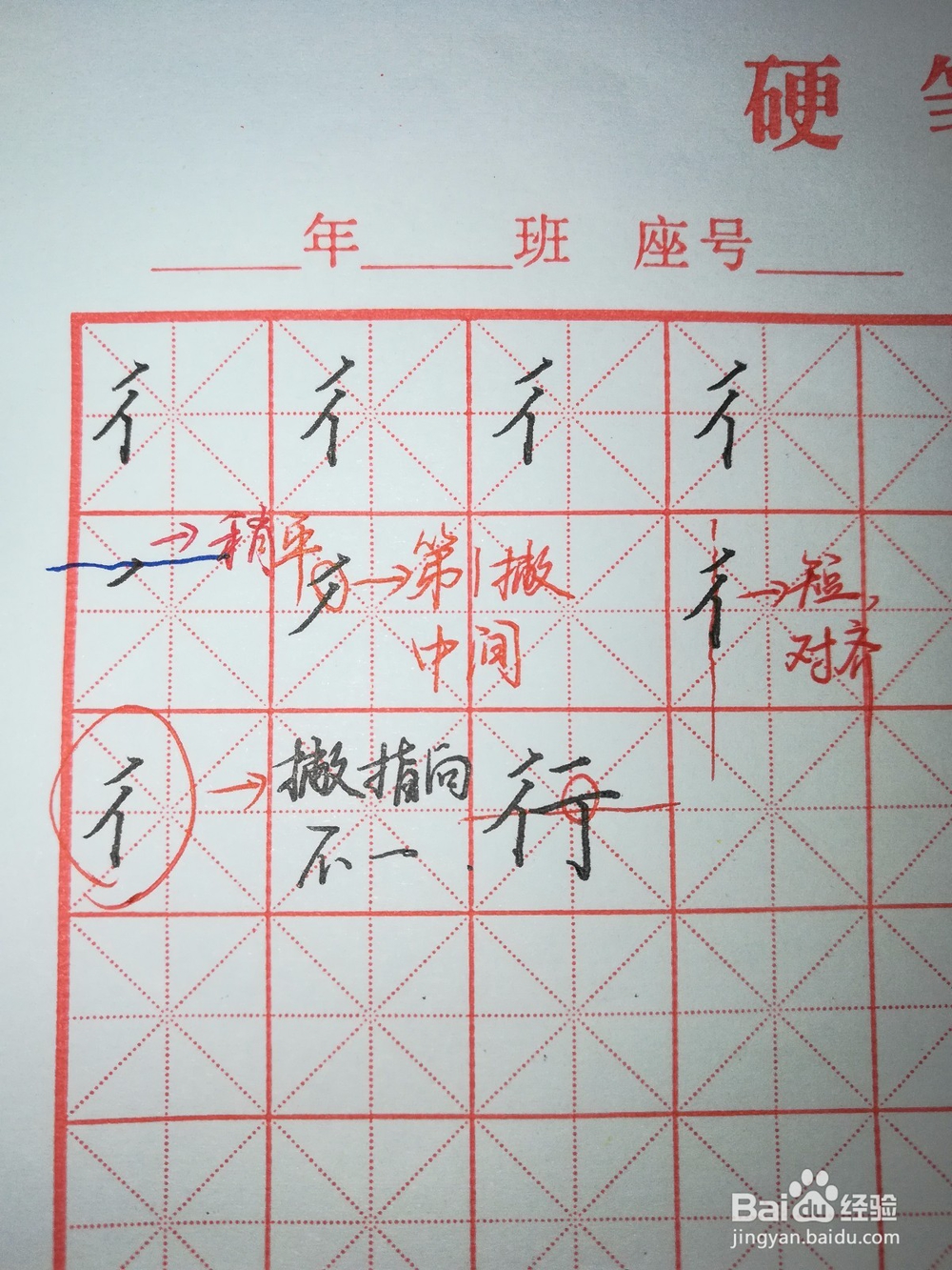 “双人旁”怎样写好看(硬笔楷书)