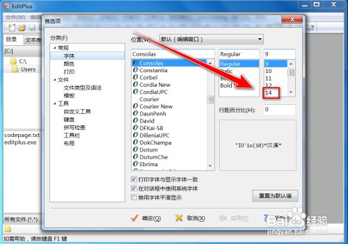 EditPlus怎样更改字体大小