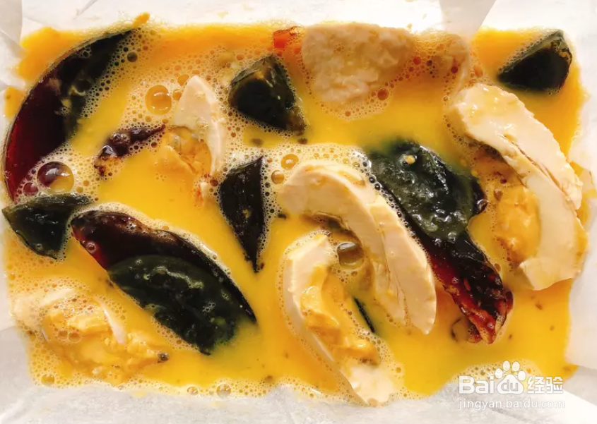 糯米椒爆炒三色蛋丁