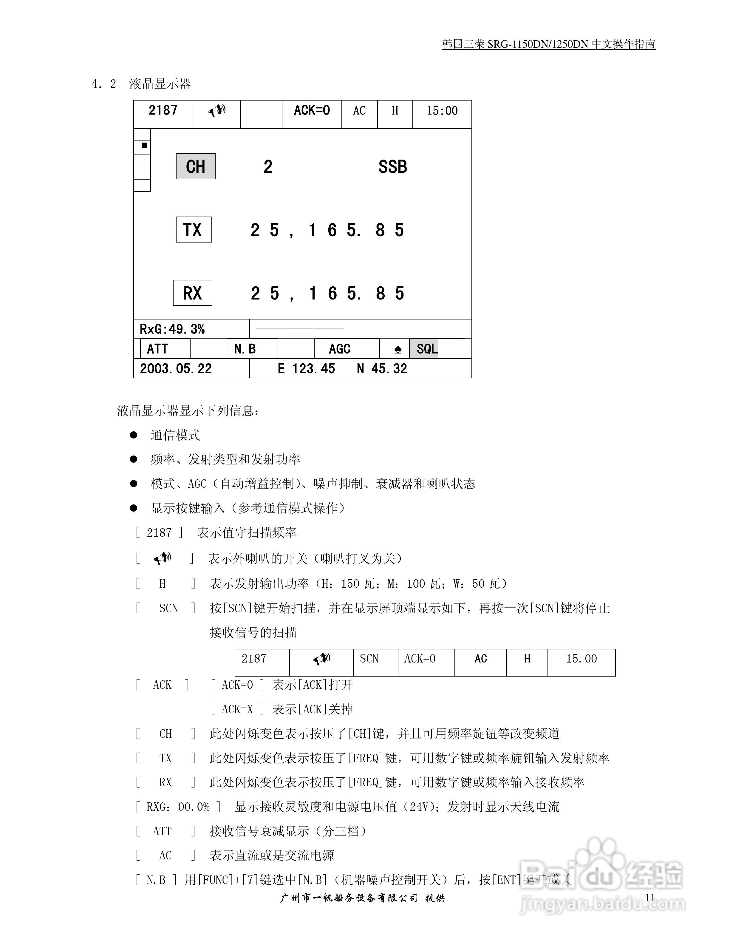 三荣电子SRG-1150N收发机操作手册:[2]