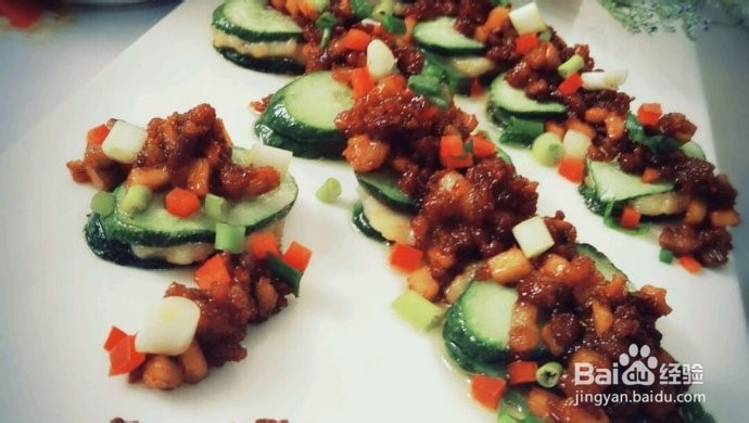 鹅肝酱煎黄瓜虾仁饼的做法